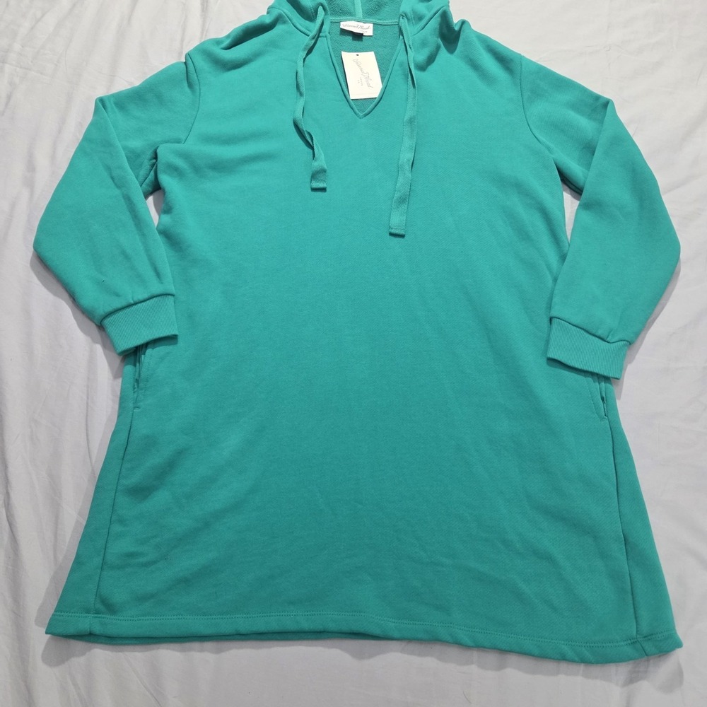 Universal Thread Women's Mini Fleece Long Sleeve Green Tunic Dress Size M NWT - Picture 2 of 13